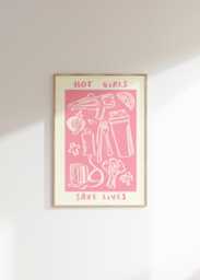 Hot Girls Save Lives Wall Print - Dietitian/Dietician - Healthcare Illustration Nhs Poster Nutritionist Art Nurse Gift Idea - thumbnail 1