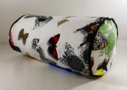 "Designers Guild Christian Lacroix, Bolster Cushion Cover ""Butterfly Parade' 17x8"