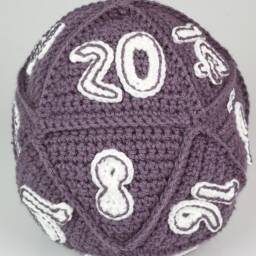 Crochet Giant Table Top Game Dice - thumbnail 3