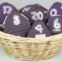 Crochet Giant Table Top Game Dice - thumbnail 2