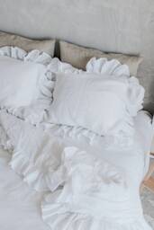 Linen Pillowcase With Ruffle, Organic Pillowcase, Pillow Cover, Stonewashed Soft Linen, Flounce, Frill - thumbnail 1