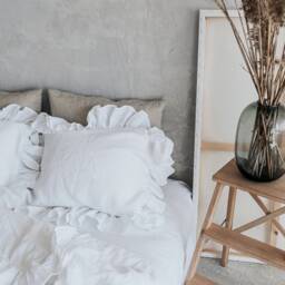 Linen Pillowcase With Ruffle, Organic Pillowcase, Pillow Cover, Stonewashed Soft Linen, Flounce, Frill - thumbnail 2