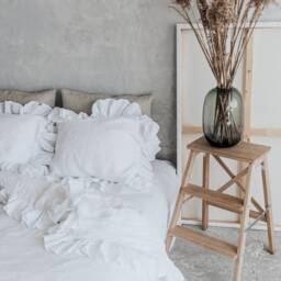 Linen Pillowcase With Ruffle, Organic Pillowcase, Pillow Cover, Stonewashed Soft Linen, Flounce, Frill - thumbnail 3