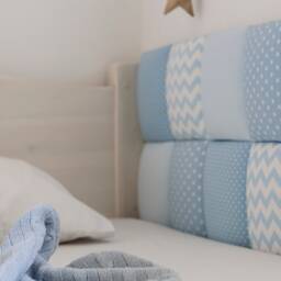 Soft Headboard For Kids, Upholstered Wall Panels, Nursery Changing Table Cushioned Padded Boards, Corner Bed Headboard, Playroom Paneling - thumbnail 2