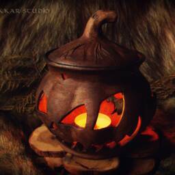 Handcrafted Ceramic Jack-O'-Lantern - thumbnail 2