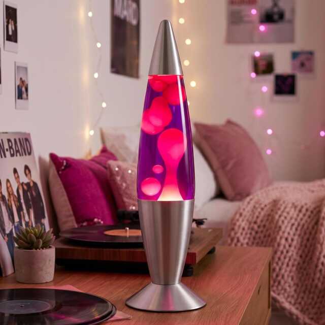 Lava Lamp Vintage - Custom Unique Decor Pink Red Purple - Retro Glow Rocket Cool Bedroom Light - image 1