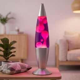Lava Lamp Vintage - Custom Unique Decor Pink Red Purple - Retro Glow Rocket Cool Bedroom Light - thumbnail 2