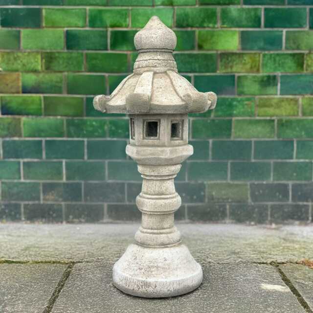Moon Pagoda Sculpture Concrete Japanese Statue Stone Lantern Figurine Asian Garden Decoration Handmade Yard Art Gift - image 1