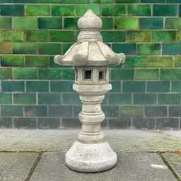 Moon Pagoda Sculpture Concrete Japanese Statue Stone Lantern Figurine Asian Garden Decoration Handmade Yard Art Gift - thumbnail 1