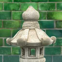 Moon Pagoda Sculpture Concrete Japanese Statue Stone Lantern Figurine Asian Garden Decoration Handmade Yard Art Gift - thumbnail 2