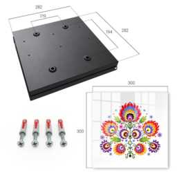 Folk Flowers Wall Mounted Key Cabinet, Red Industrial Box, Popular & Plants, For Lovers Of Tradition Color - thumbnail 4
