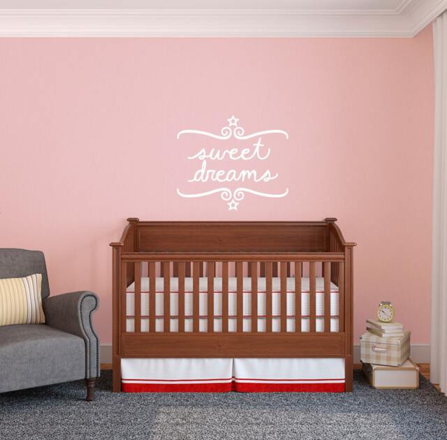 Sweet Dreams Nursery Wall Decal - Kids Room Quote - image 1