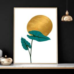 Boho Botanical Set Of 3 Framed Wall Art Prints For A Calming Office Desk Decor, Large Trendy Designer Gallery Home - thumbnail 2