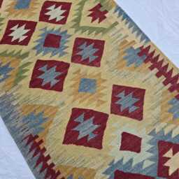 3??15 Ft Hallway Rug - Tribal Geometric Chobi Kilim Runner - thumbnail 2