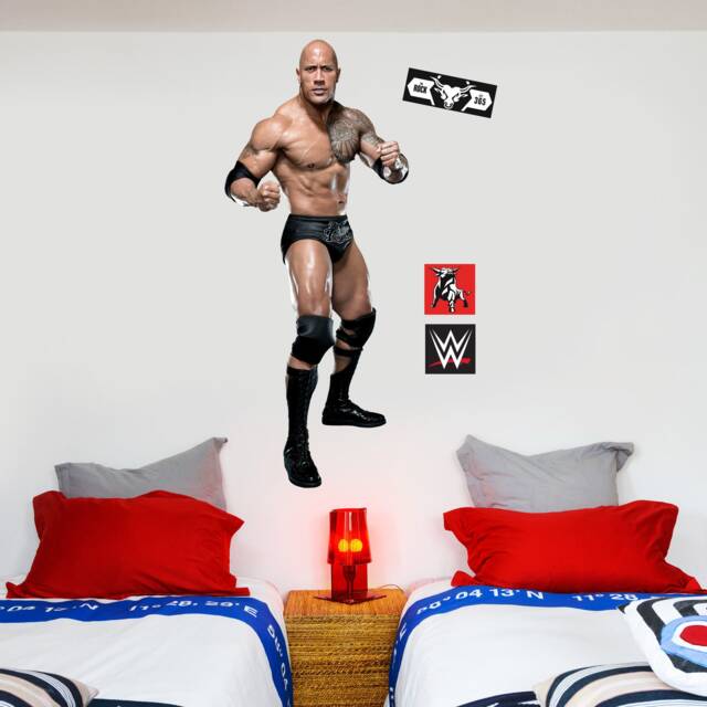 Wwe - The Rock Wrestler Decal 25 + Bonus Wall Sticker Set - image 1