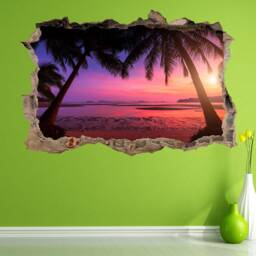 Tropical Beach Sunset Wall Decal Sticker Mural Poster Print Art Home Office Decor Hk7 - thumbnail 2