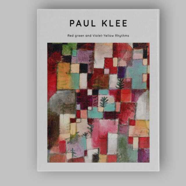 Paul Klee Red Green & Violet Yellow Rhythms Abstract Museum Art Canvas Wall Print Decor Picture Ready To Hang - image 1