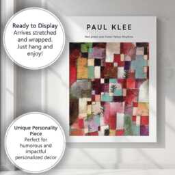 Paul Klee Red Green & Violet Yellow Rhythms Abstract Museum Art Canvas Wall Print Decor Picture Ready To Hang - thumbnail 3