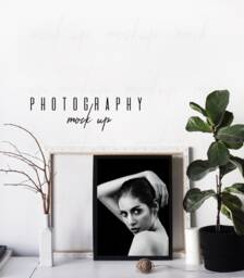 Mockup Frame, Frame Mockup, Product Poster Stock Photo, Mock Up, Background, Minimalist Frame, Digital Download - thumbnail 1