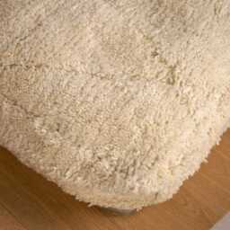 White Beni Ouarain Berber Pouf - Geometric - thumbnail 3