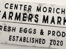 Custom Location - City Farmers Market Modern Farmhouse Sign Rustic Distressed Canvas Wall Art Coastal Decor - thumbnail 1