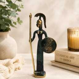 Bronze Athena Statue, Greek Goddess Sculpture, Ancient Mythology, Handmade Warrior Goddess, Museum Style Art - thumbnail 4