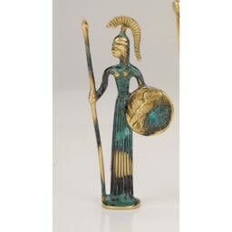 Bronze Goddess Athena Statue, Ancient Greek Mythology Art - thumbnail 2