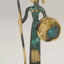 Bronze Goddess Athena Statue, Ancient Greek Mythology Art - thumbnail 3