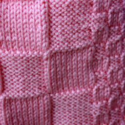 New Born This Is A Hand Knitted Baby Blanket in Pink, Blue Or White. It 25 Inches By Inches. Perfect Size For Stroller - thumbnail 3