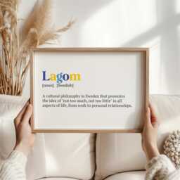 Swedish Art Lagom Poster, Gifts For Families & Friends, Scandinavian Wall Posters, Modern & Sophisticated Art, Cosy Home - thumbnail 2
