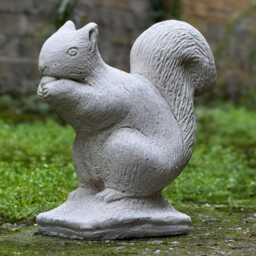 Stone Garden Squirrel Statue Concrete Animal With Pinecone Figurine Outdoor Bumpy Decoration Squirrel Lover Gift Lawn Ornament - thumbnail 4