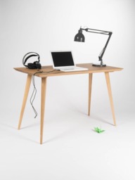 Edge - Wooden Desk, Office Table, Bureau, Mid Century Modern, Solid Oak Wood