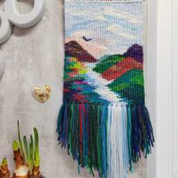 Weave Weaving Tapestry Ornaments Sky - Gallery Wall Wall Hanging Small Decor Mini Woven Art Woven Hanging - thumbnail 2