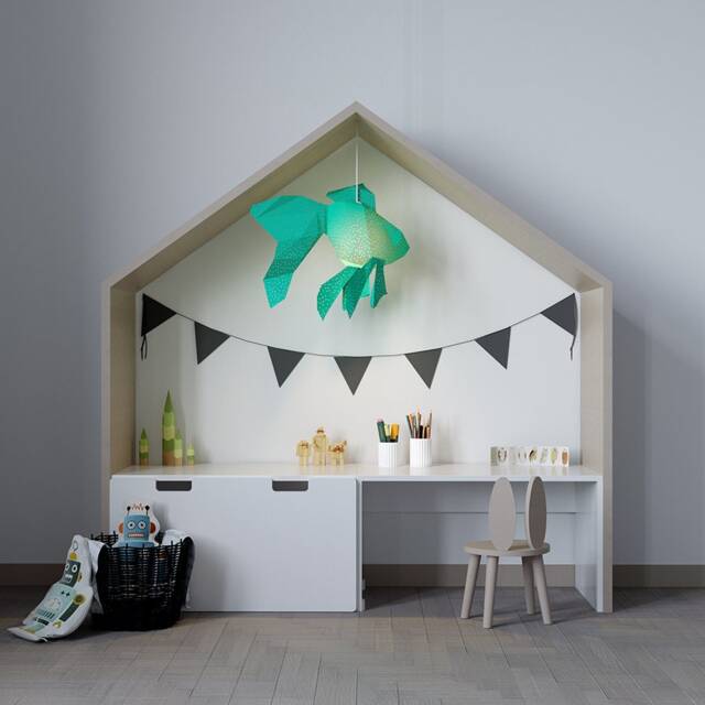 Under The Sea, Kids Room Nightlight, Diy Lamp, Nursery Lampshade, Modern Hanging Paper Night Light For - image 1