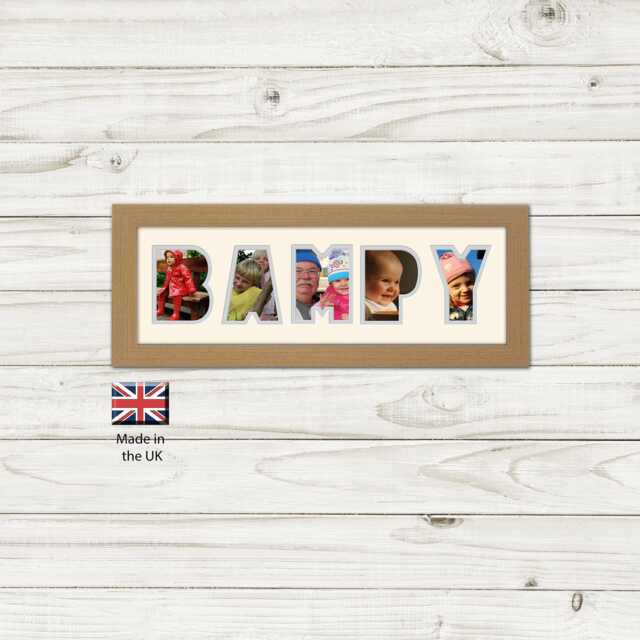 Bampy Photo Frame Word Name Special Gift Father's Day 1245A By Photos in A Word - image 1