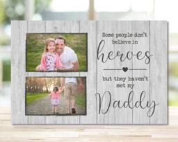 Custom Photo Gift For Dad, Father's Day Gift, First Fathers Day, Daddy New Dad Frame, Papa Pops Hero