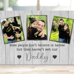 Custom Photo Gift For Dad, Father's Day Gift, First Fathers Day, Daddy New Dad Frame, Papa Pops Hero - thumbnail 3