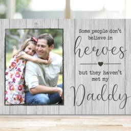 Custom Photo Gift For Dad, Father's Day Gift, First Fathers Day, Daddy New Dad Frame, Papa Pops Hero - thumbnail 2