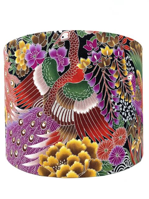 Peacock Lampshade Japanese Oriental Bird Light Shade - image 1