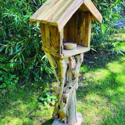Teak Root Tiki Bird Feeding House 150cm - thumbnail 2