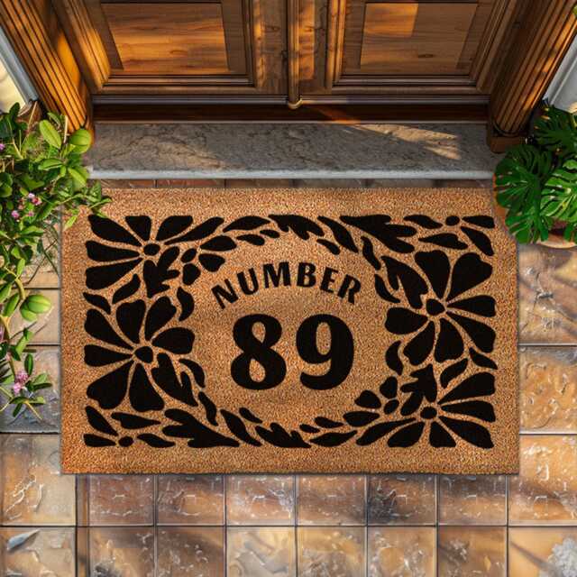 Custom Doormat Apartment Finds - Personalized Gift Housewarming Door Mat Decor For Your Number Rug - image 1