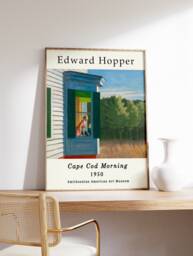 Edward Hopper Exhibition Poster, Cape Cod Morning, Print, Wall Art Decor, American Realism, Classic Art, Gift, A1/A2/A3/A4 - thumbnail 1