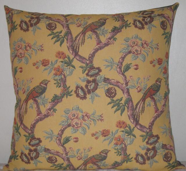 "Floral & Birds Decorative Pillow Cover-In 24""x24" - image 1
