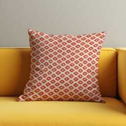 Terracotta Cushion Cover, Rust Geometric Pillowcase, Boho Throw Case, Modern Mid Century Decor - thumbnail 2