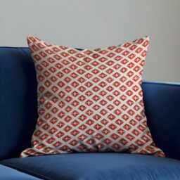 Terracotta Cushion Cover, Rust Geometric Pillowcase, Boho Throw Case, Modern Mid Century Decor - thumbnail 3