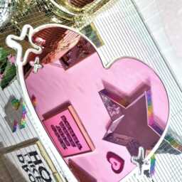 Handmade Pink Heart Wall Mirror Pop Art Dopamine Decor - thumbnail 2