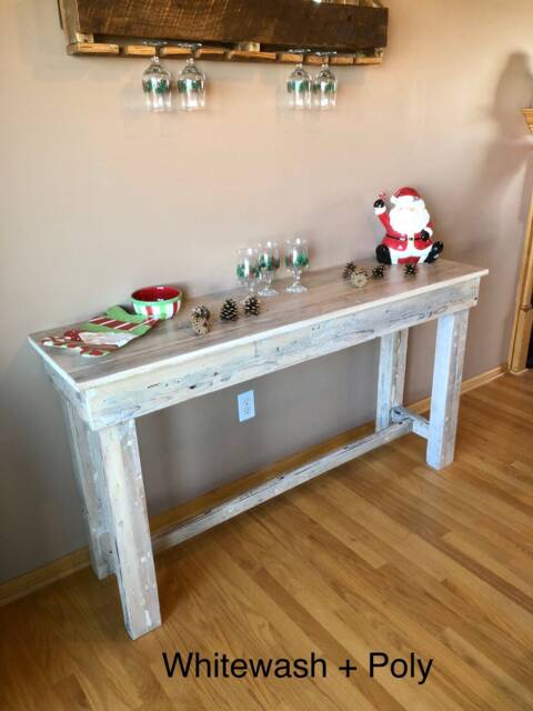 Reclaimed Barn Wood Console Table Rustic Entryway Server, Custom Size - image 1