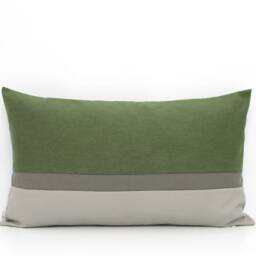 Olive Green & Grey Colorblock Pillow Cover - All Sizes, Home Gifts For You - thumbnail 2