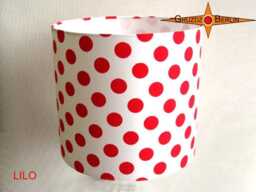 Dotted Hanging Lamp Red White Lilo Pendant With Diffuser in Many Sizes Of Your Choice - thumbnail 4