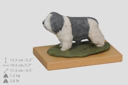 Polish Lowland Sheepdog, Dog Woodenbase Statue, Painted, Limited Edition, Make Your Own Artdog - thumbnail 1